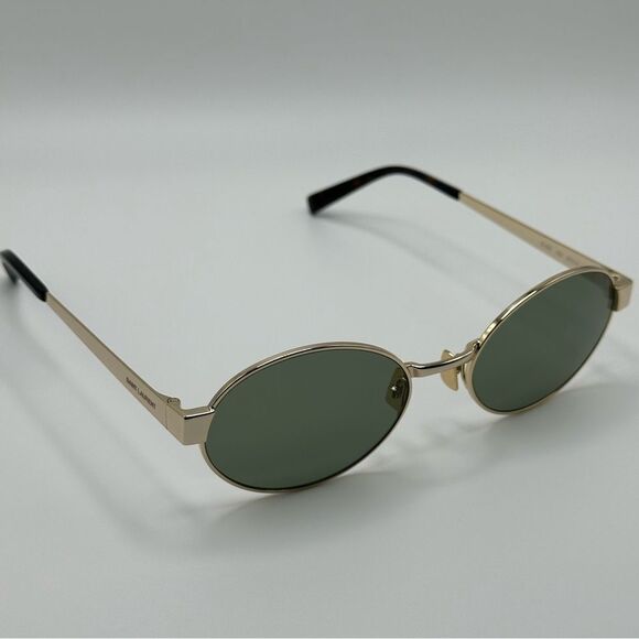 BRAND NEW SAINT LAURENT SL692 003 Gold/Green Unisex Sunglasses main image 11